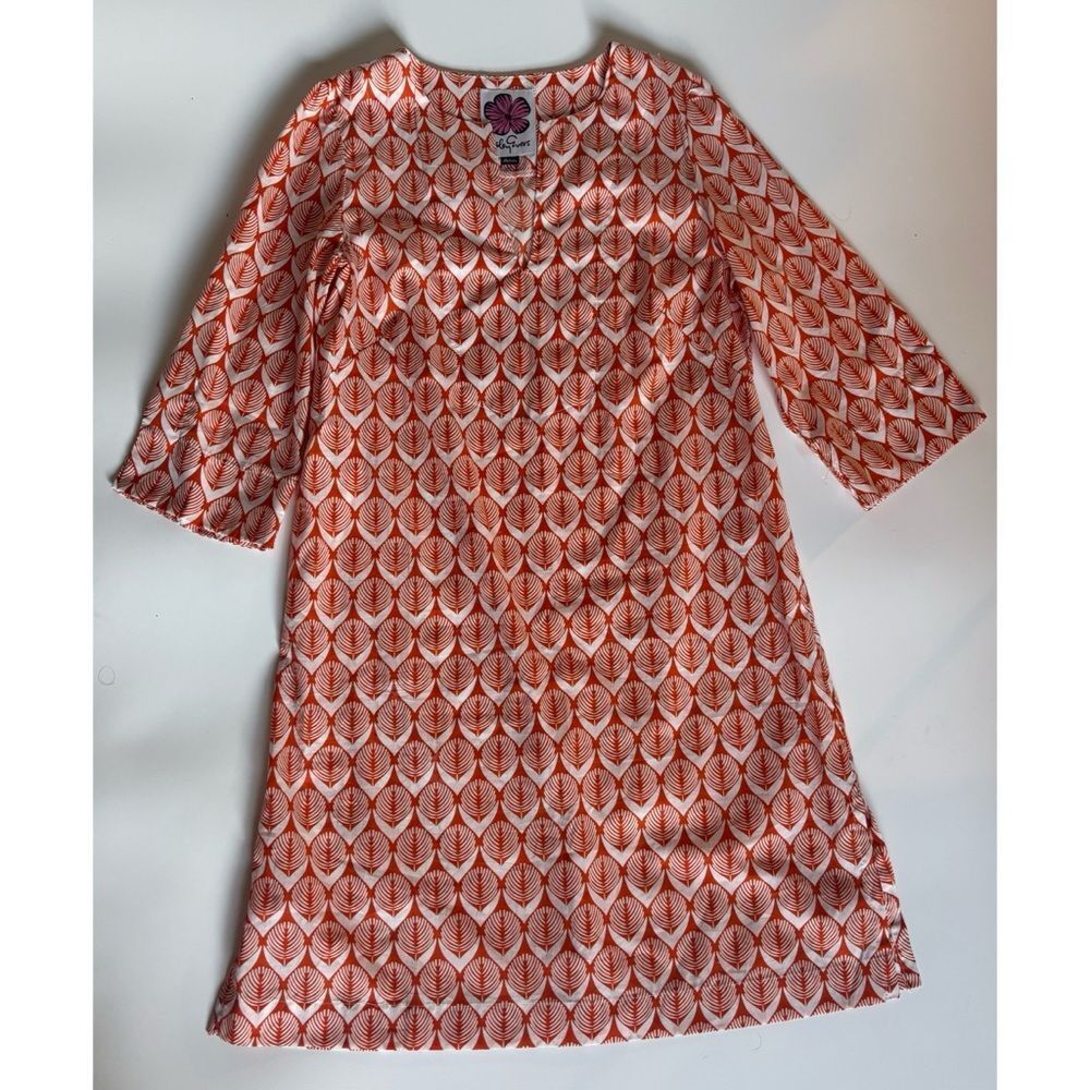 Lesley Evers  Danish Flower Cotton Tunic Dress Size M ~ Pristine
